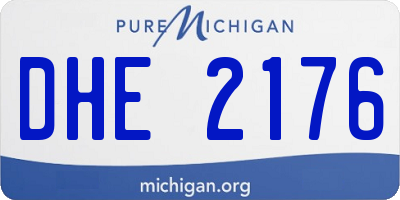 MI license plate DHE2176