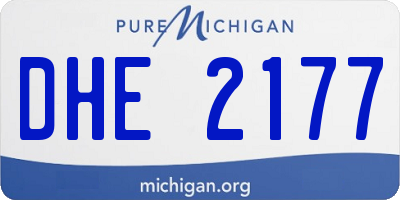 MI license plate DHE2177