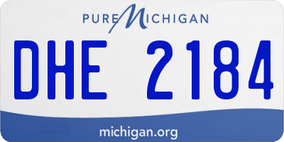 MI license plate DHE2184