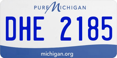 MI license plate DHE2185