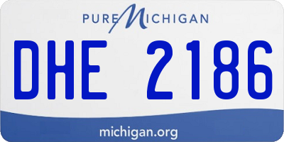 MI license plate DHE2186