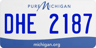 MI license plate DHE2187