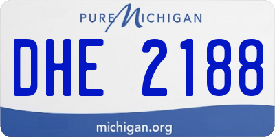 MI license plate DHE2188