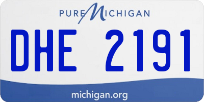 MI license plate DHE2191