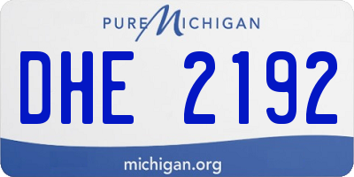 MI license plate DHE2192