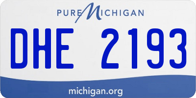 MI license plate DHE2193