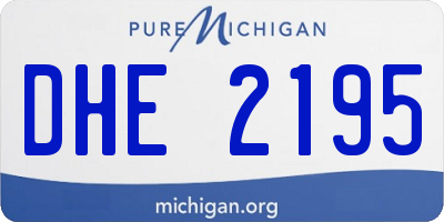 MI license plate DHE2195
