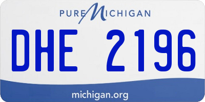 MI license plate DHE2196