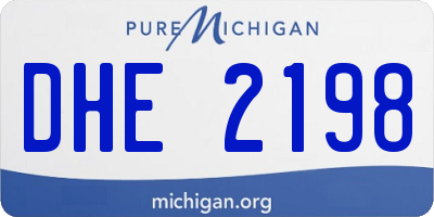 MI license plate DHE2198