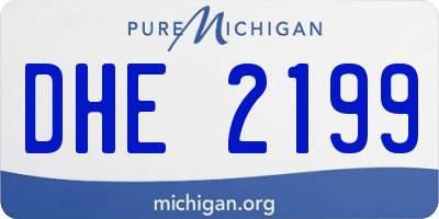 MI license plate DHE2199