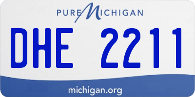 MI license plate DHE2211