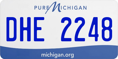 MI license plate DHE2248
