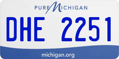 MI license plate DHE2251