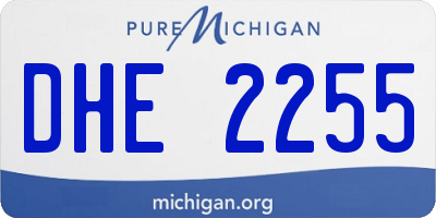 MI license plate DHE2255