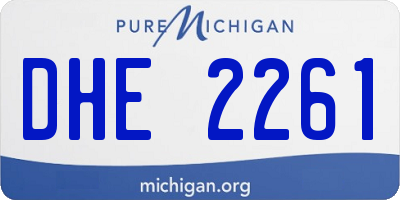 MI license plate DHE2261