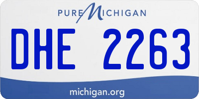 MI license plate DHE2263