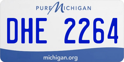 MI license plate DHE2264