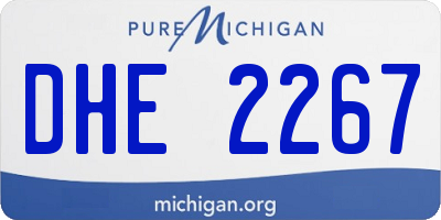 MI license plate DHE2267