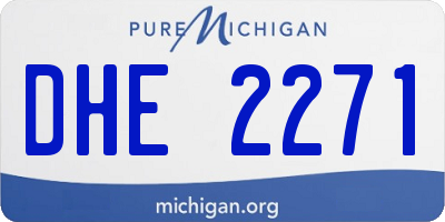 MI license plate DHE2271