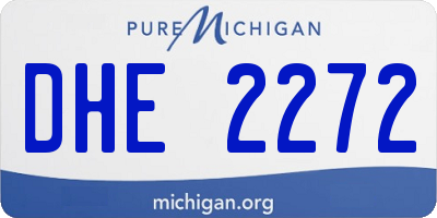 MI license plate DHE2272