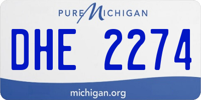 MI license plate DHE2274
