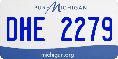 MI license plate DHE2279