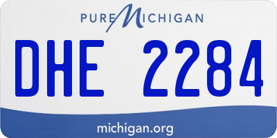 MI license plate DHE2284