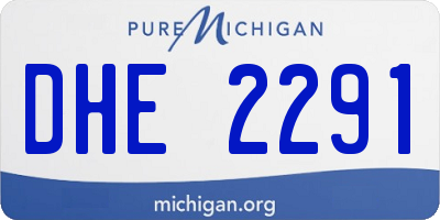 MI license plate DHE2291