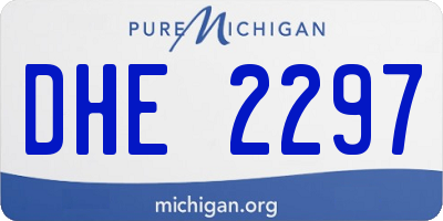 MI license plate DHE2297