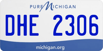 MI license plate DHE2306