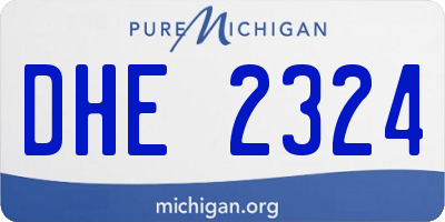 MI license plate DHE2324