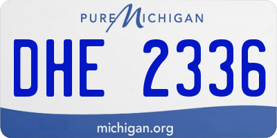 MI license plate DHE2336