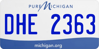 MI license plate DHE2363