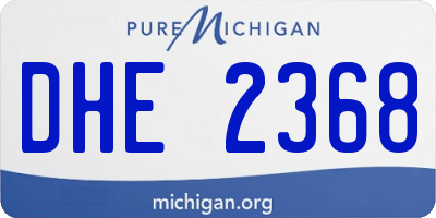 MI license plate DHE2368