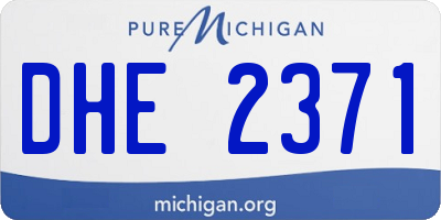 MI license plate DHE2371