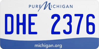 MI license plate DHE2376
