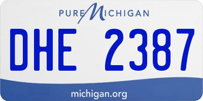 MI license plate DHE2387