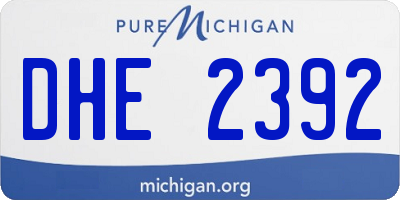 MI license plate DHE2392