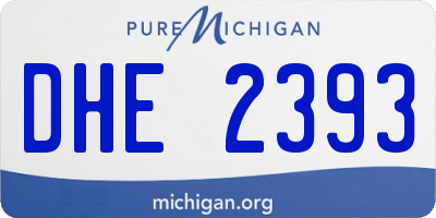 MI license plate DHE2393
