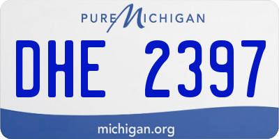 MI license plate DHE2397