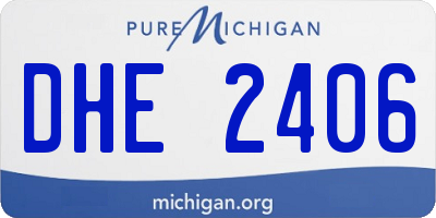 MI license plate DHE2406