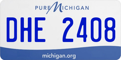 MI license plate DHE2408