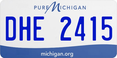 MI license plate DHE2415