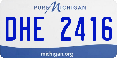 MI license plate DHE2416