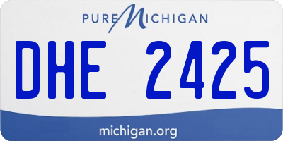 MI license plate DHE2425