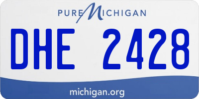 MI license plate DHE2428