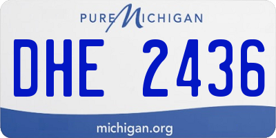 MI license plate DHE2436
