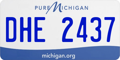 MI license plate DHE2437