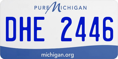 MI license plate DHE2446