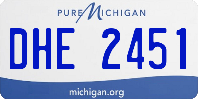 MI license plate DHE2451